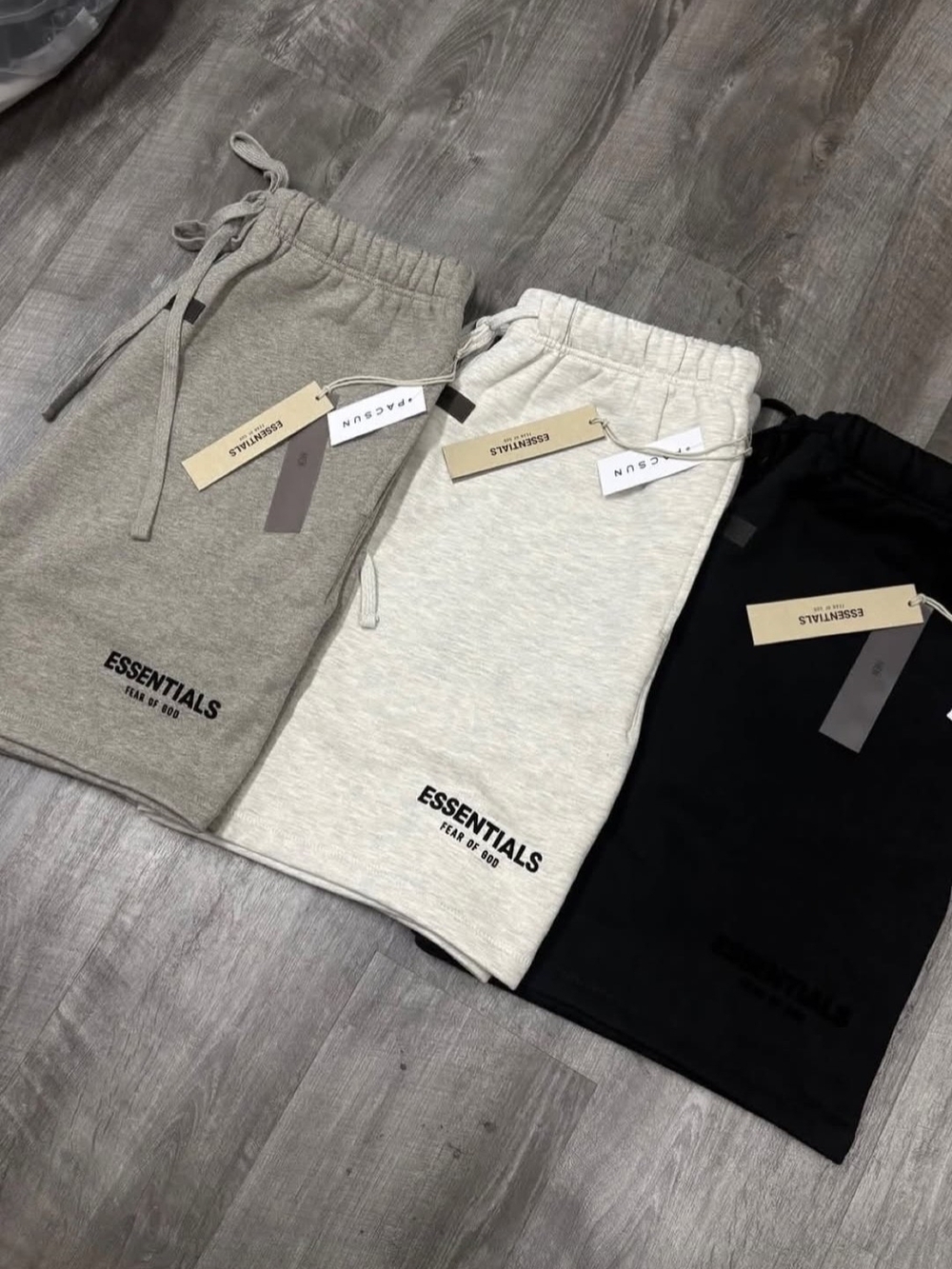 Fear of God ESSENTIALS Men's Shorts — Black, Light Gray, Taupe